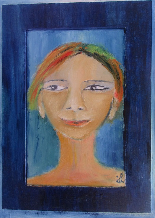 Portrait_weiblich-Öl-auf-Karton-und-Holz_30x42cm